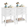 1PC / 2PCs Nightstand Table Bedside Table 2 Drawers Bedside Cabinet Storage Unit