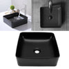 Matte Black Bathroom Basin Sink Ceramic Bowl Vanity Counter Top Cloakroom