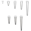 4x Premium Metal Hairpin Table Legs + Free Screws Guide+Floor Protector Feet Cap