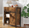 Industrial Side Cabinet Rustic Metal Cupboard Small Vintage Storage Sideboard TV