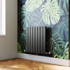 Anthracite Designer Radiator Flat Panel Horizontal Single Heating Rads 600 x 600