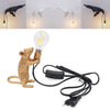 Rat Bird Table Lamp Desk Reading Night Light Bedside Resin Crow Wall Sconce Lamp