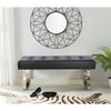 Vanity Soft Home Dining Bench Long Window Seat Chair Black Leather Lounge Stool