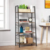 Industrial Ladder Shelf 4 Tier Wooden Bookshelf Storage Shelving Display Rack