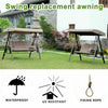 Replacement Canopy For Swing Seat 2 and 3 Seater Sizes for Garden Hammock Cover
