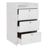 3 Drawers Bedside Table Bedroom Cabinet Storage Night Stand White End Table UK