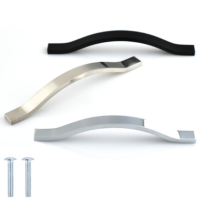 Brushed Polished Chrome Matt Black Kitchen Bathroom Cabinet Door Drawer Handles