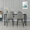 4 PCS Dining Chairs Velvet Padded Seat Metal Legs Kitchen Lounge Restaurant Home