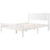 Double Size Bed 4ft6 Wooden Bed Frame White Solid Pine for Adults Kids Teenagers