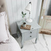 Bedside Chest Side Table with Drawers Cabinet Camille Grey