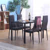 2 4 6x Faux Leather Dining Chairs Padded Seat High Back Kitchen Breakfast Chair