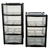 LARGE 3 & 4 PLASTIC DRAWERS -TOWER UNIT TROLLEY CHEST DRAWER SCHOOL OFFICE HOME