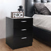 Modern Bedside Table Cabinet Chest of Drawers Nightstand 3 Tier Drawers Bedroom