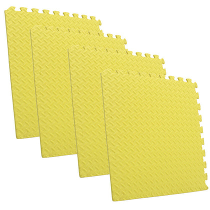 4pcs Soft EVA Foam Floor Mat Interlocking Tiles Yoga Gym Playpen Flooring 10mm