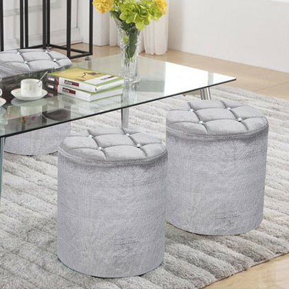 Mini chair Dressing table broken round Velvet stool Footrest crushed velvet