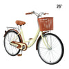 26" Cream Ladies Bike Adult Bike Single Speed Bicycle Cruiser City Bike Vintage