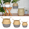 Seagrass Belly Basket Flower Plants Pots Laundry Storage Home Garden Organizer