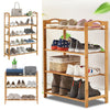 3/4/5 Tier Bamboo Shoe Rack Stand Footwear Holder Storage Shelf Unit Organiser