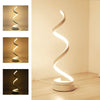 LED Table Lamp Spiral Desk Lamp Warm White Modern Reading Light Bedside Room UK