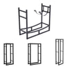 Heavy Duty Firewood Log Wood Rack Storage Holder Large Space Metal Shelf Stand
