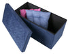 Ottoman Large Pouffe Storage Box & Seat up to 120kg Velvet Blue