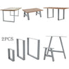2PC Grey Industrial Steel A Shape Table Legs Desk Bench X Cross Frame Legs Frame