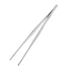 30cm Silver Stainless Steel Long Food Tongs Straight Tweezers Kitchen Tool BBQ