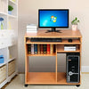 Wood Computer Desk Drawer Shelf Keyboard Tray Corner PC Table Laptop Home Office