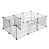 107x72x72cm Pet Fence Puppy Cat Rabbit Play Pen Wire Run Enclosures Indoor Home