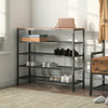 HOOBRO Shoe Rack, 5-Tier Shoe Shelf Industrial Shoe Storage Organizer Entryway