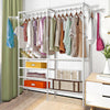 Clothes Rail Rack Heavy Duty Hanging Garment Display Shelf Shoe Storage Stand UK