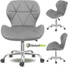 Cushioned Computer Desk Office Chair Chrome Legs Lift Swivel Small Adjustable UK