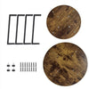 Set of 2 Industrial Side Table Round Sofa End Table w/ Storage Rack Metal Frames