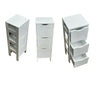 3 Drawer White Storage Cupboard Wooden Bathroom Unit Filing Cabinet Organiser