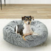 Large Pet Dog Calming Bed Comfy Shag Warm Fluffy Bed Nest Mattress Fur Donut Pad