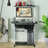 Small Corner Computer Desk w/ Printer Shelf CPU Stand Home Office PC Laptop Desk