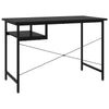 Black Modern Metal Computer Desk Shelf Storage Small Workstation Kids Office PC