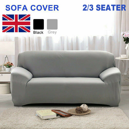 UK Sofa Covers Easy Fit Stretch Protector Soft Couch Cover Thick Plush Velvet P3