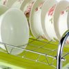 3 Tier Green Kitchen Dish Drainer Cutlery Cup Plates Holder Sink Rack Drip Tray
