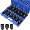 12pcs 3/4" Inch Long Reach Impact Sockets Drive Deep Impact Socket Set 24-41mm