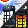 Solar Flickering Flame 60 LED Waterproof Wall Torch Light Garden Lamp Outdoor