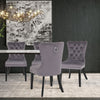 Velvet Dining Chair with Door Knocker Bedroom Dressing Accent Seat 1/2/4/6Chairs