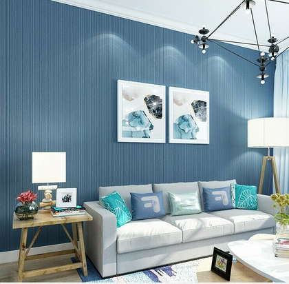 Modern Style Solid Color Wallpaper Non-woven Textured Plain 10m For Living Room