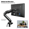 Fully Adjustable Single Arm Monitor Mount 17-27" | Desk Stand Bracket with Clamp