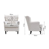 Scallop Back Velvet Armchair Occasional Accent Chair Soft Seat Sofa w/ Footstool
