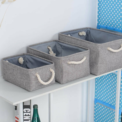 Foldable Storage Box Fabric Small Toy Cosmetic Case Carry Basket Desk Organiser