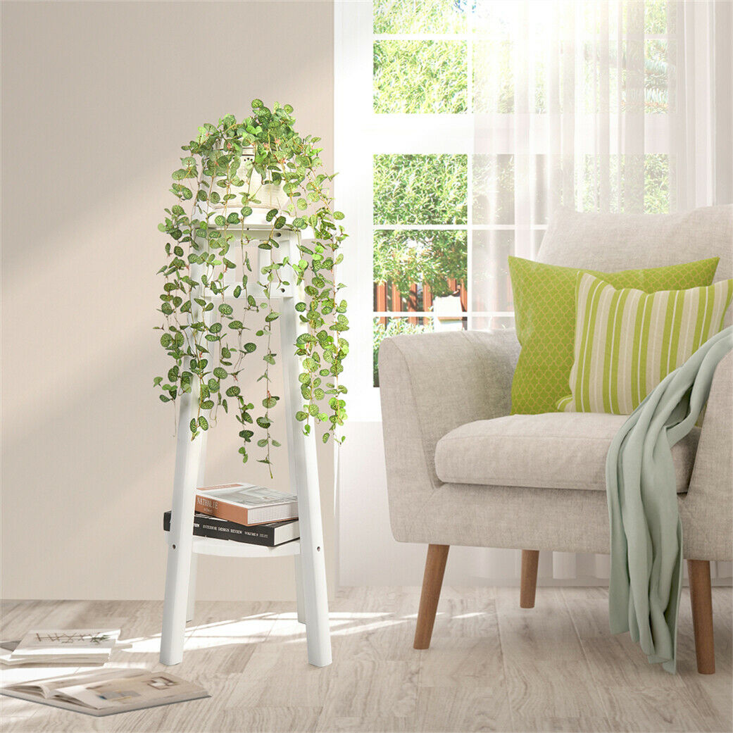 31" Tall Bedside Tables Narrow White Nightstand with Shelf Slim Hallway Table x2