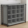 4 Tier Shoes Rack 16 Cube Storage Cabinet Bookcase Display Stand Shelving Unit