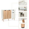 Modern Sideboard Cabinet Buffet w/3 Doors &1 Drawer Storage Cupboard Unit Wooden
