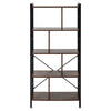 4 Tier Bookcase Shelving Unit Metal Wood Storage Display Shelf Stand Bookshelf